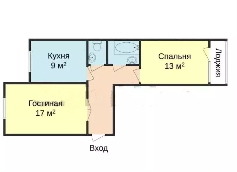 2-комнатная квартира: Москва, Домодедовская улица, 38к1 (53 м) - Фото 0