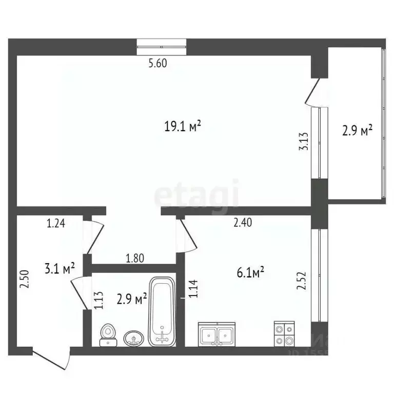 1-к кв. Самарская область, Самара Пугачевская ул., 19 (32.0 м) - Фото 1