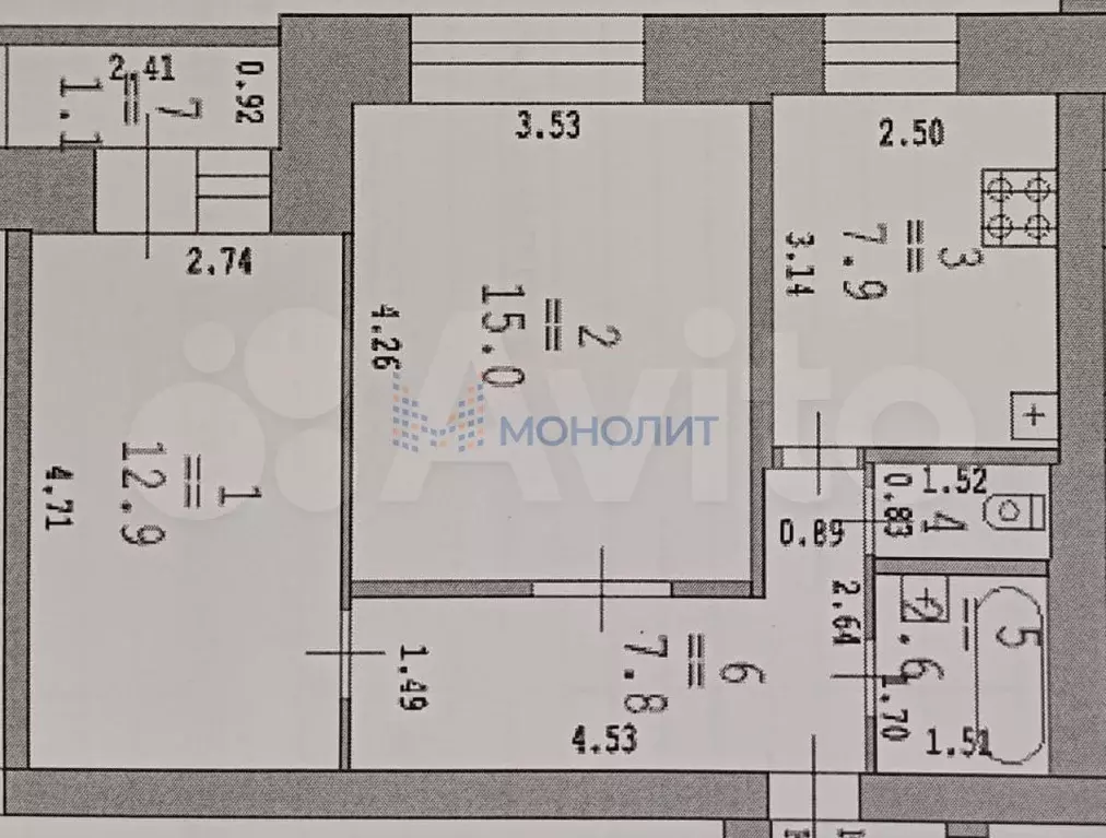 2-к. квартира, 47,5 м, 10/10 эт. - Фото 0