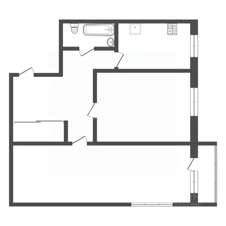 2-к кв. Тульская область, Тула ул. Станиславского, 20А (41.0 м) - Фото 2