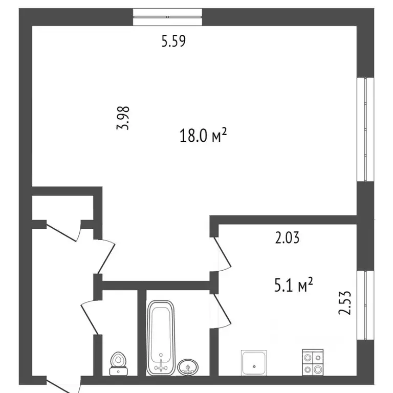 1-к кв. Московская область, Королев Садовая ул., 11 (29.0 м) - Фото 1