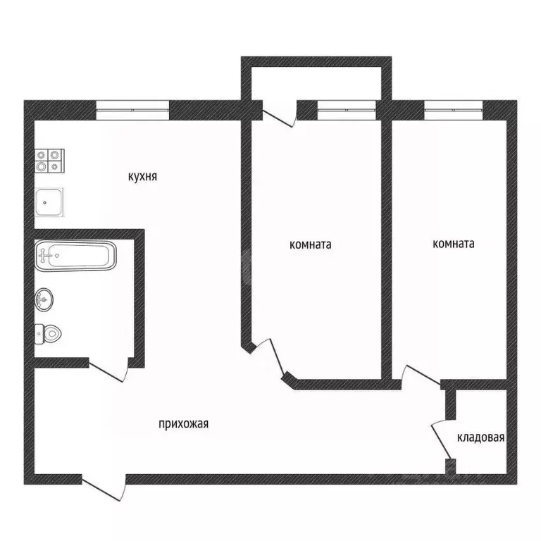 2-к кв. Ленинградская область, Кириши ул. Романтиков, 1 (44.5 м) - Фото 1