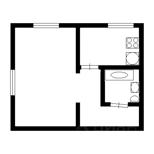 1-к кв. Самарская область, Самара ул. Гагарина, 35 (30.1 м) - Фото 2