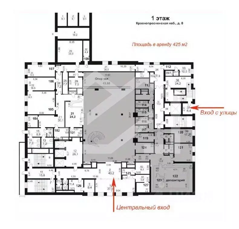 Торговая площадь в Москва Краснопресненская наб., 8 (425 м) - Фото 1