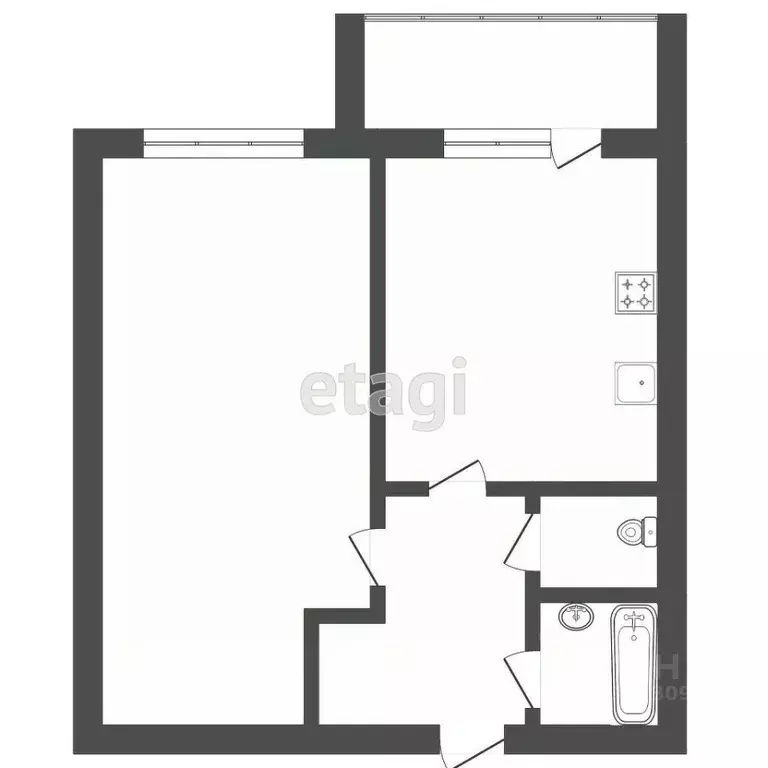 1-к кв. Мордовия, Саранск Волгоградская ул., 106с2 (35.0 м) - Фото 2