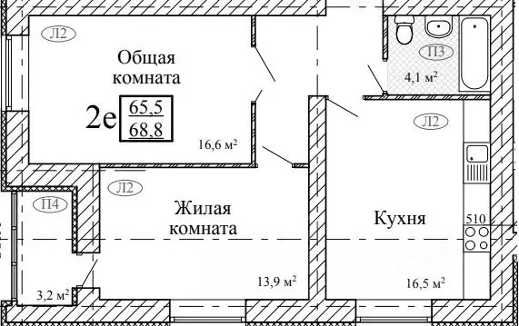 2-к кв. Тамбовская область, Тамбов Мичуринская ул., 25 (68.0 м) - Фото 2