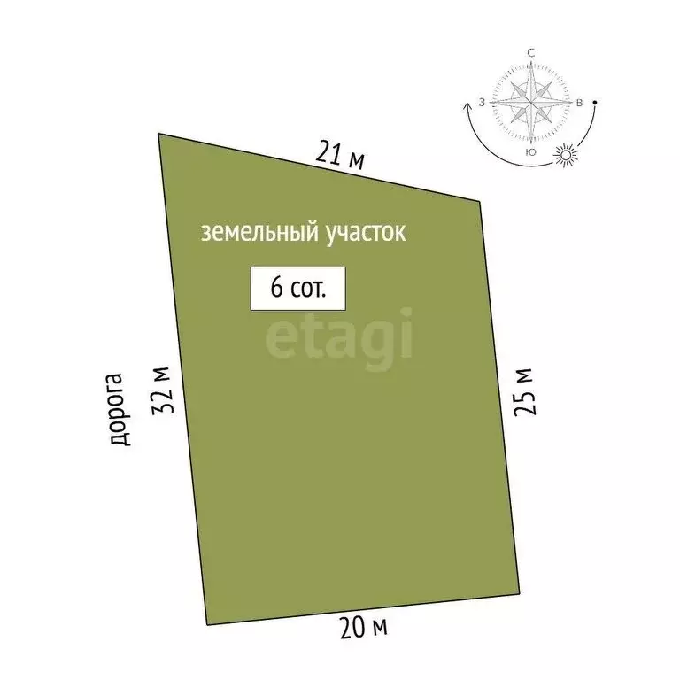Участок в Симферополь, улица Адама Турчинского (6 м) - Фото 0