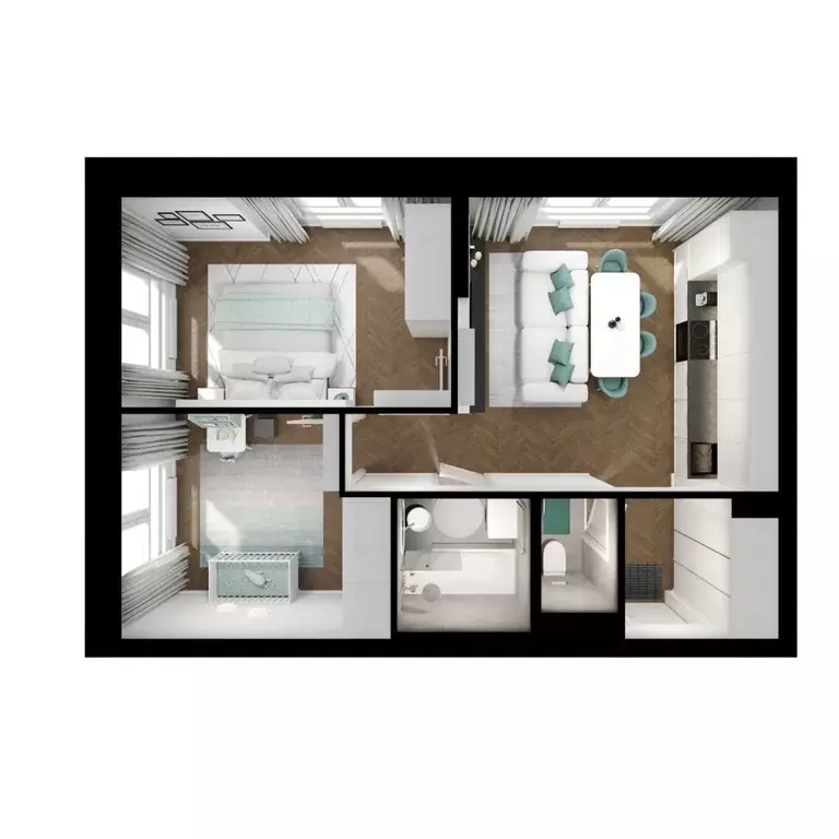 2-к кв. Московская область, Ленинский городской округ, Боброво пгт ... - Фото 2