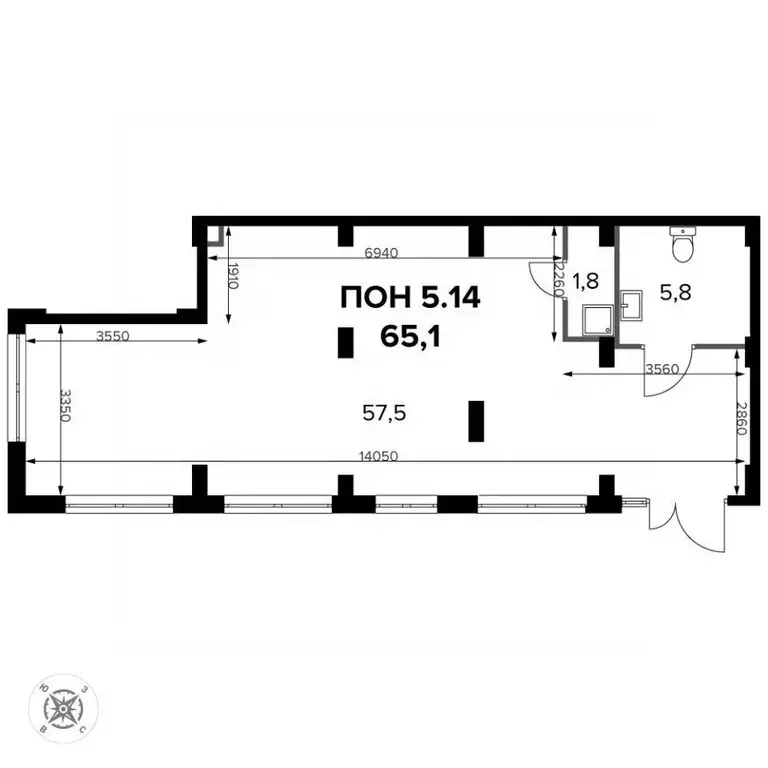 Офис в Москва Ленинградское ш., 228к4 (65 м) - Фото 1