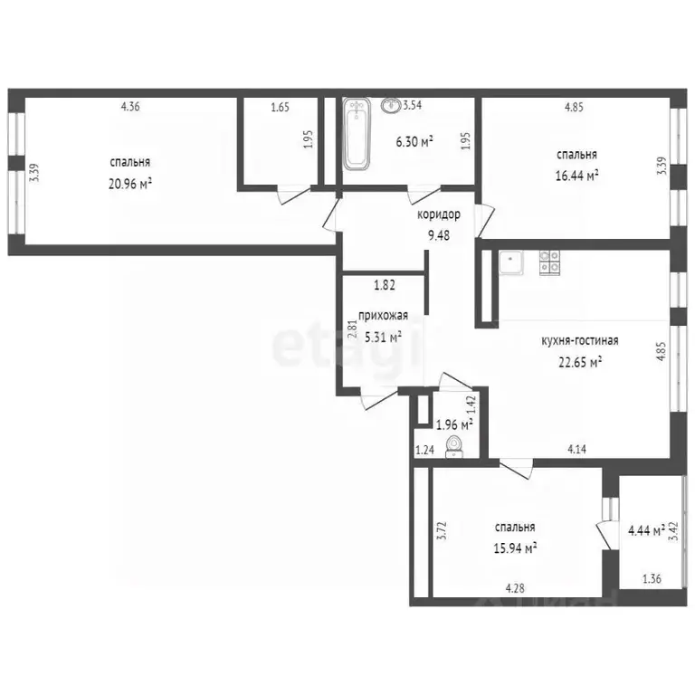 Студия Тюменская область, Тюменский муниципальный округ, д. Дударева ... - Фото 2