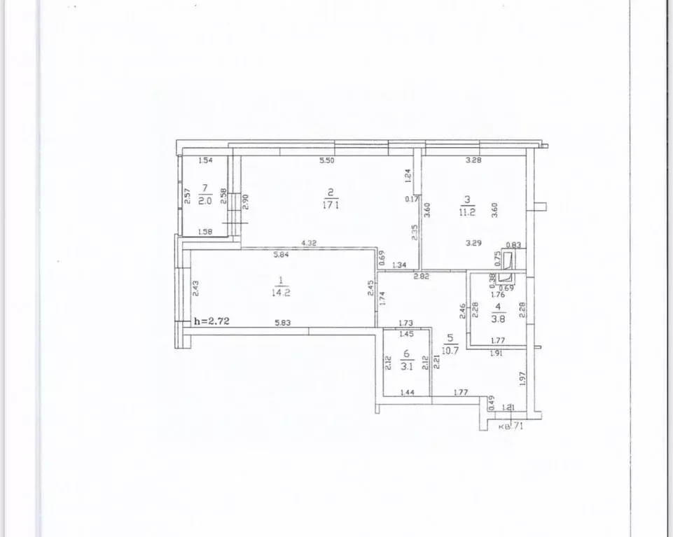 2-к кв. Татарстан, Казань ул. Аметьевская магистраль, 16к3 (62.1 м) - Фото 2