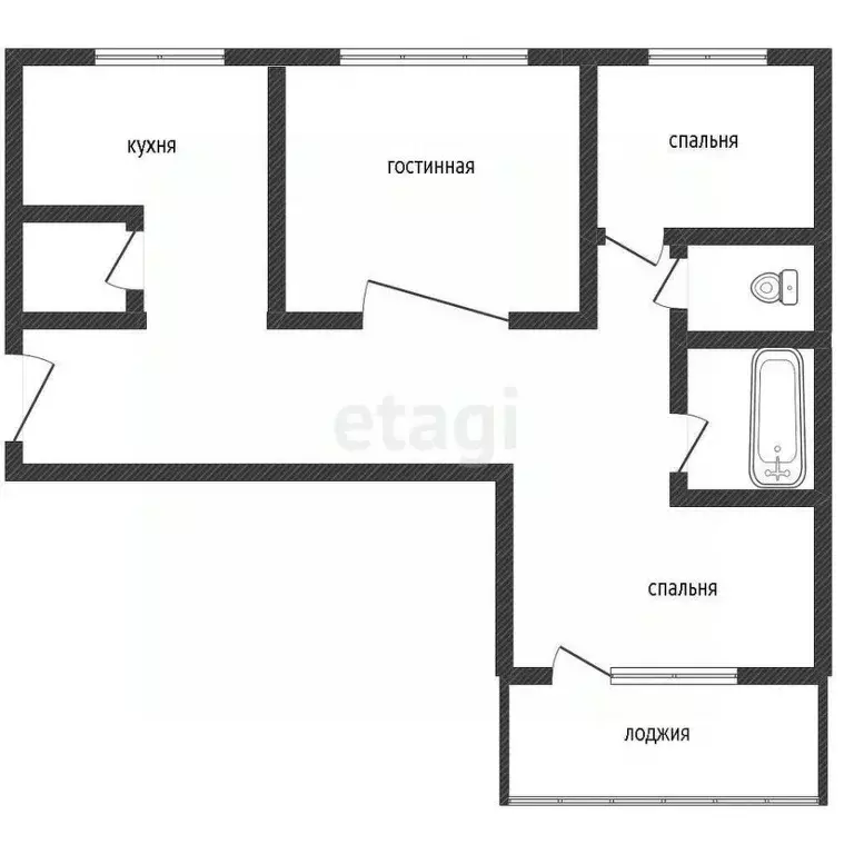 3-к кв. Алтайский край, Бийск Стахановская ул., 1 (63.9 м) - Фото 2