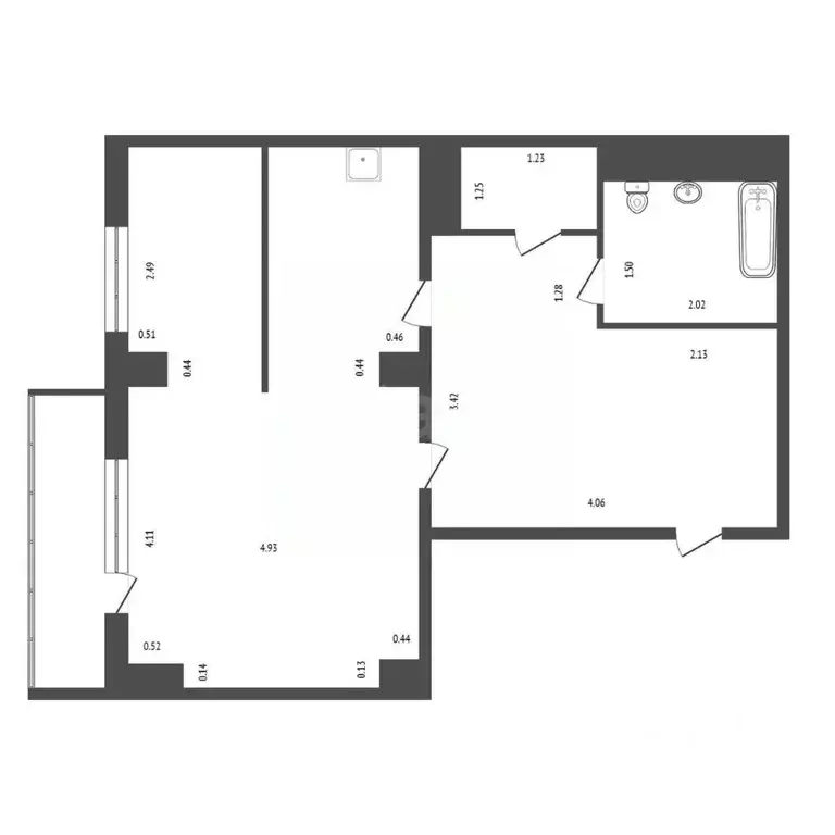 1-к кв. Красноярский край, Красноярск ул. Алексеева, 43 (48.0 м) - Фото 2