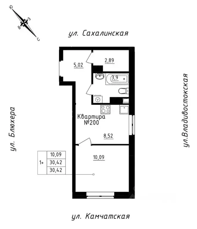 Студия Свердловская область, Екатеринбург ул. Кронштадтская, 30 (30.42 ... - Фото 1