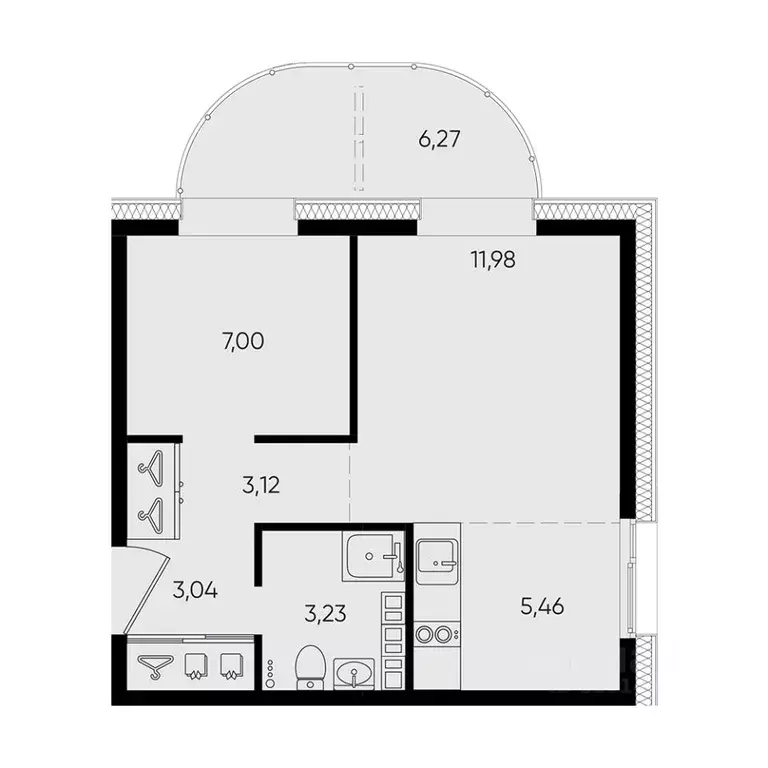 2-к кв. Иркутская область, Иркутск ул. Ширямова (40.1 м) - Фото 0