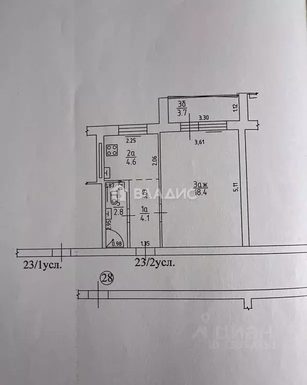 1-к кв. Калининградская область, Калининград ул. Горького, 209 (33.6 ... - Фото 2
