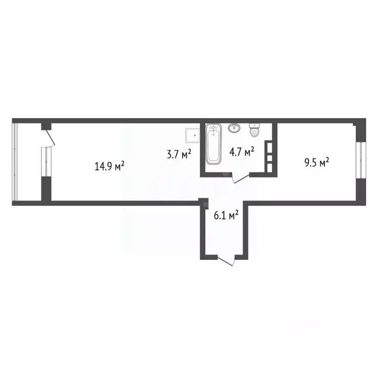 2-к кв. Иркутская область, Иркутск ул. Старо-Кузьмихинская, 22/2 (42.3 ... - Фото 2