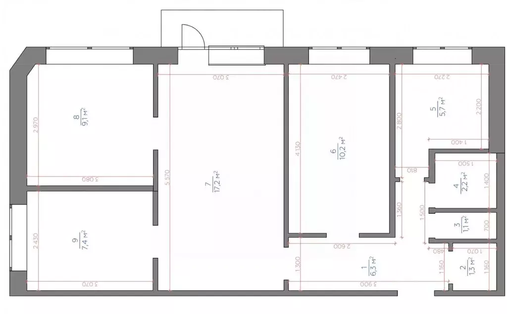 4-к кв. Оренбургская область, Оренбург просп. Победы, 150/1 (60.5 м) - Фото 2