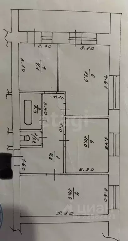 3-к кв. Удмуртия, Завьяловский район, с. Ягул Сельская ул., 20 (57.5 ... - Фото 2