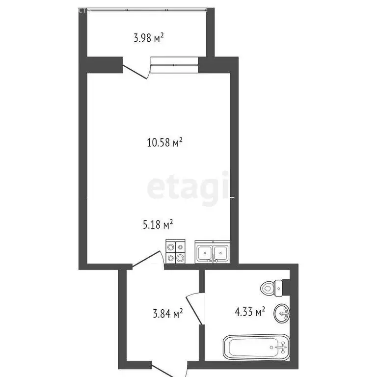 Квартира-студия: Батайск, улица Половинко, 280/3к1 (23 м) - Фото 0