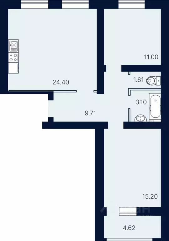 2-к кв. Саратовская область, Саратов ул. Имени Николая Егорова (69.64 ... - Фото 1