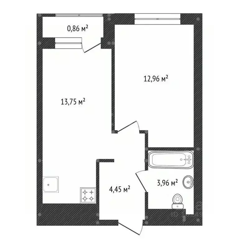 2-к кв. Башкортостан, Уфа ул. Энтузиастов, 15 (37.0 м) - Фото 2