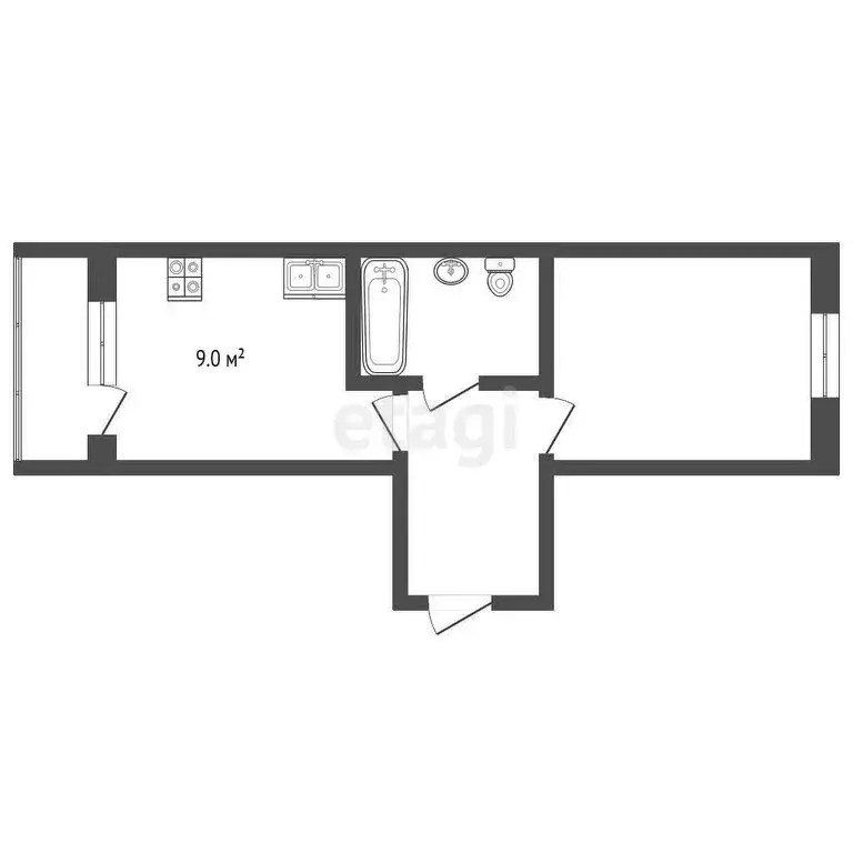 1-комнатная квартира: Тобольск, микрорайон 3Б, 6к1 (40 м) - Фото 0