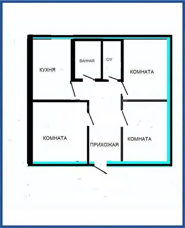 3-к кв. Курганская область, Кетовский муниципальный округ, с. Просвет ... - Фото 2