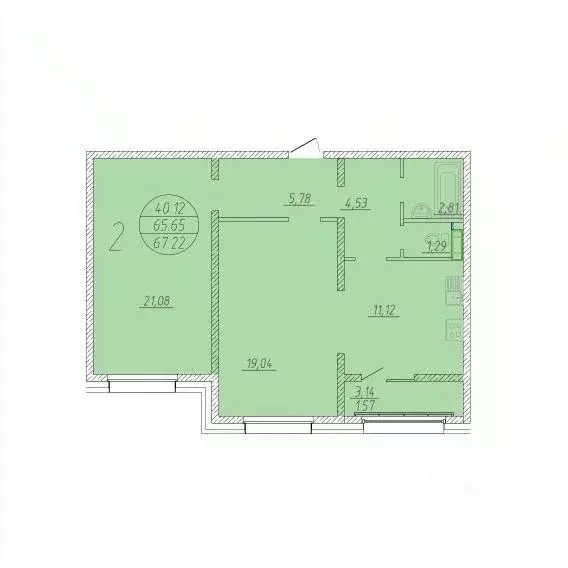 2-к кв. Сахалинская область, Анивский городской округ, с. Новотроицкое ... - Фото 1