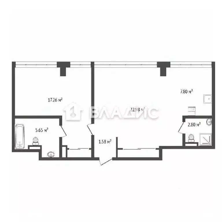 2-к кв. Москва ул. Новый Арбат, 15 (64.0 м) - Фото 2