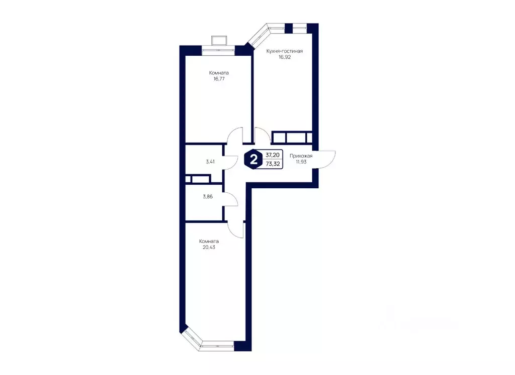 2-к кв. Московская область, Дмитровский муниципальный округ, с. ... - Фото 2