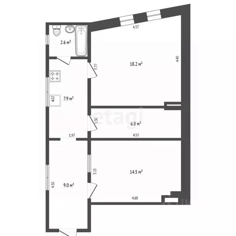4-к кв. Крым, Ялта ул. Екатерининская, 8 (58.0 м) - Фото 1