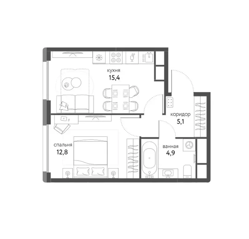 Продаётся 1-к квартира, 38.2 м - Фото 0
