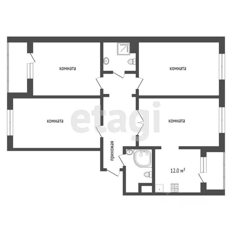 4-к кв. Москва Саратовская ул., 31 (107.0 м) - Фото 1