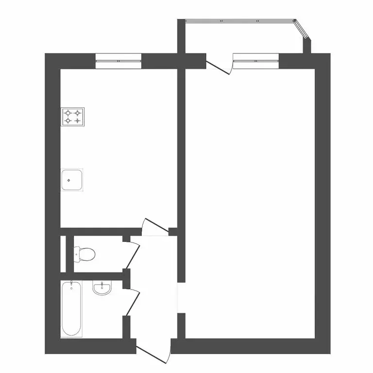 1-комнатная квартира: Тюмень, улица Демьяна Бедного, 98к3 (45 м) - Фото 1