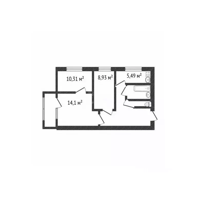 3-к кв. Белгородская область, Строитель Яковлевский городской округ, ... - Фото 2