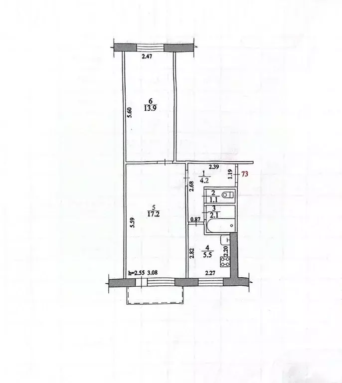 2-к кв. Волгоградская область, Волгоград ул. Кирова, 129 (44.0 м) - Фото 2