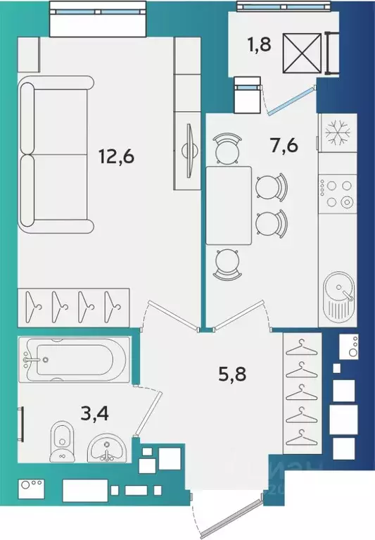 1-к кв. Удмуртия, Ижевск Культбаза жилрайон, 10-й мкр, Васнецово жилой ... - Фото 1