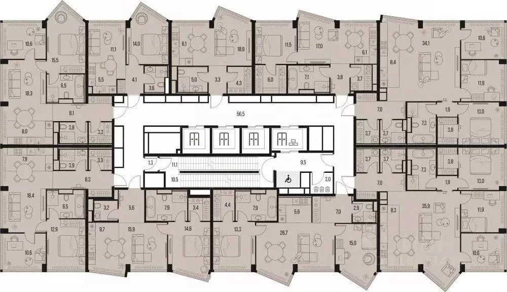 3-к кв. Москва Летниковская ул., 11к1 (74.2 м) - Фото 1