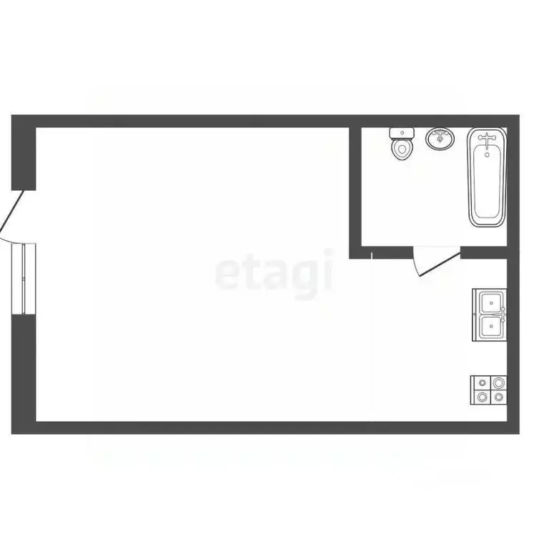 Студия Севастополь ш. Качинское, 33 (19.9 м) - Фото 1