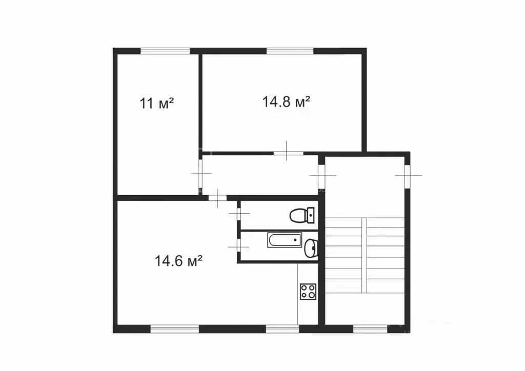 3-к кв. Владимирская область, Ковров Подлесная ул., 16 (54.2 м) - Фото 2