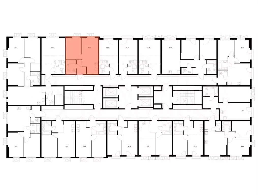 1-к. квартира, 35,7 м, 10/24 эт. - Фото 1