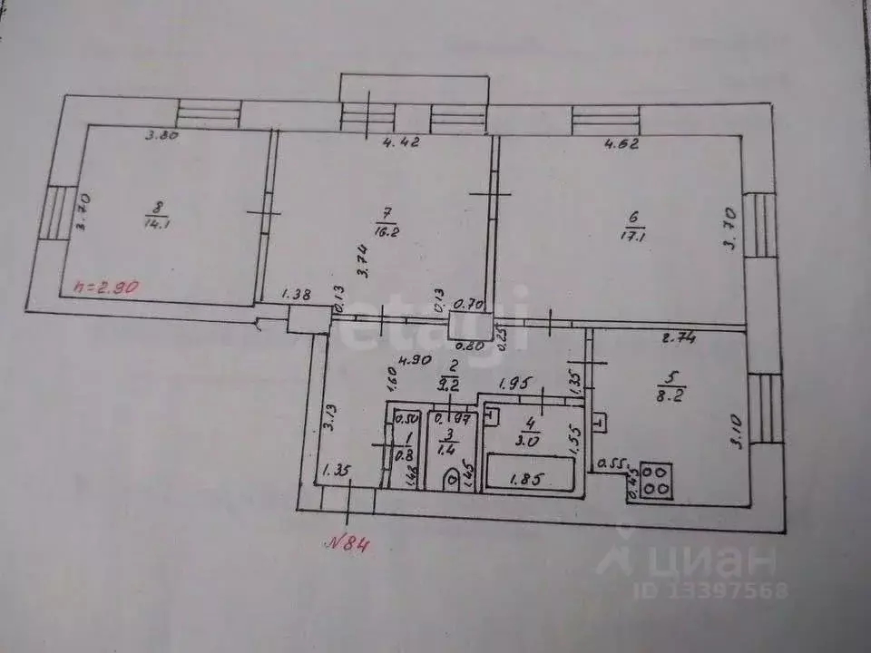 3-к кв. Тверская область, Тверь просп. Победы, 46/30 (72.0 м) - Фото 2