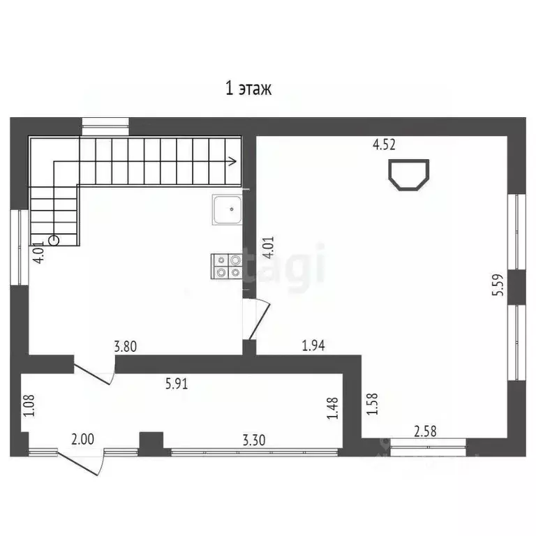 Дом в Тюменская область, Нижнетавдинский район, Строитель ТСН  (78 м) - Фото 1