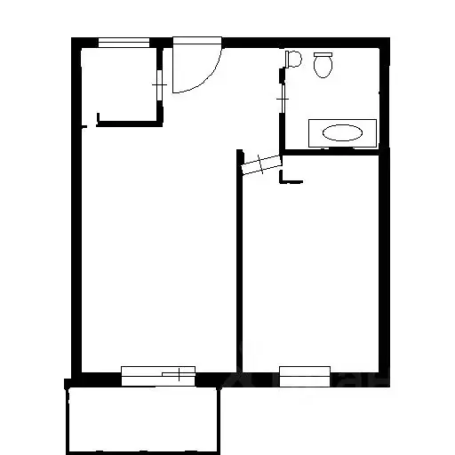 1-к кв. Санкт-Петербург ул. Дыбенко, 8к2 (45.84 м) - Фото 2