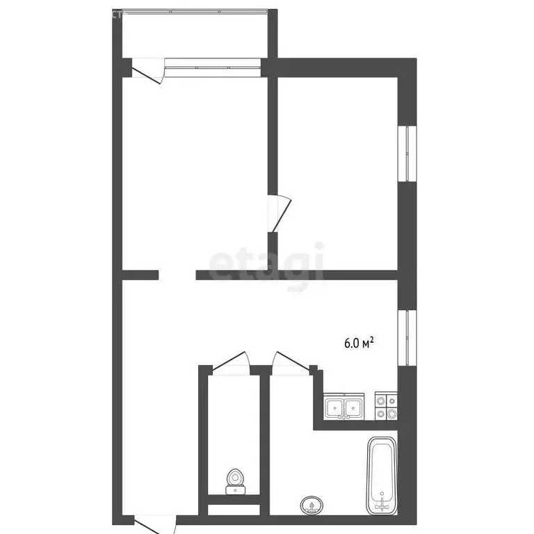 2-комнатная квартира: Комсомольск-на-Амуре, Магистральное шоссе, 17к1 ... - Фото 0