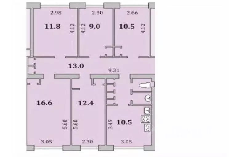 Комната Мурманская область, Мурманск ул. Юрия Гагарина, 9к2 (10.0 м) - Фото 1