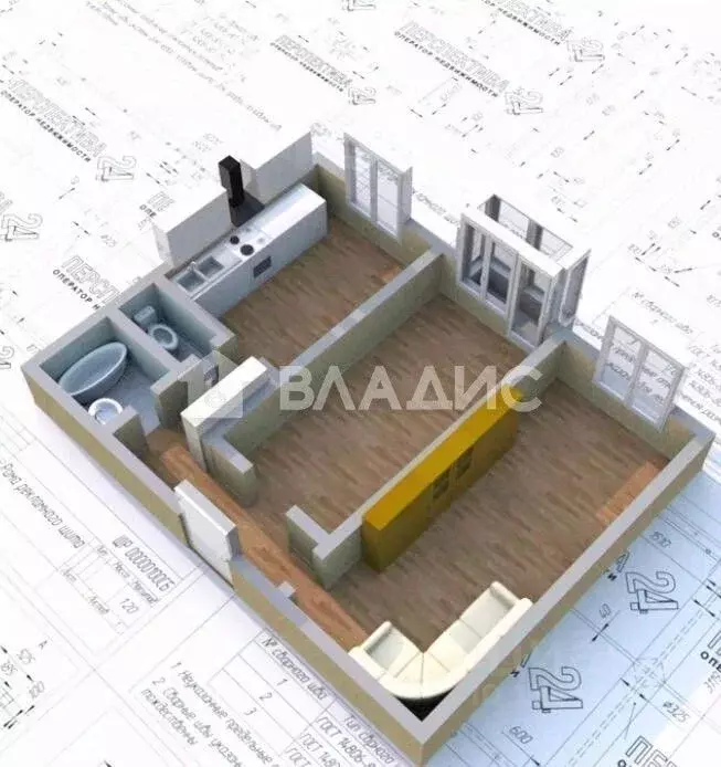2-к кв. Иркутская область, Ангарск 12А мкр, 2 (59.3 м) - Фото 2