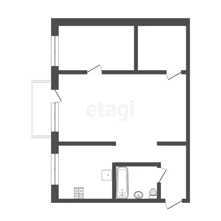 2-комнатная квартира: Петропавловск-Камчатский, улица Кутузова, 12Б ... - Фото 0