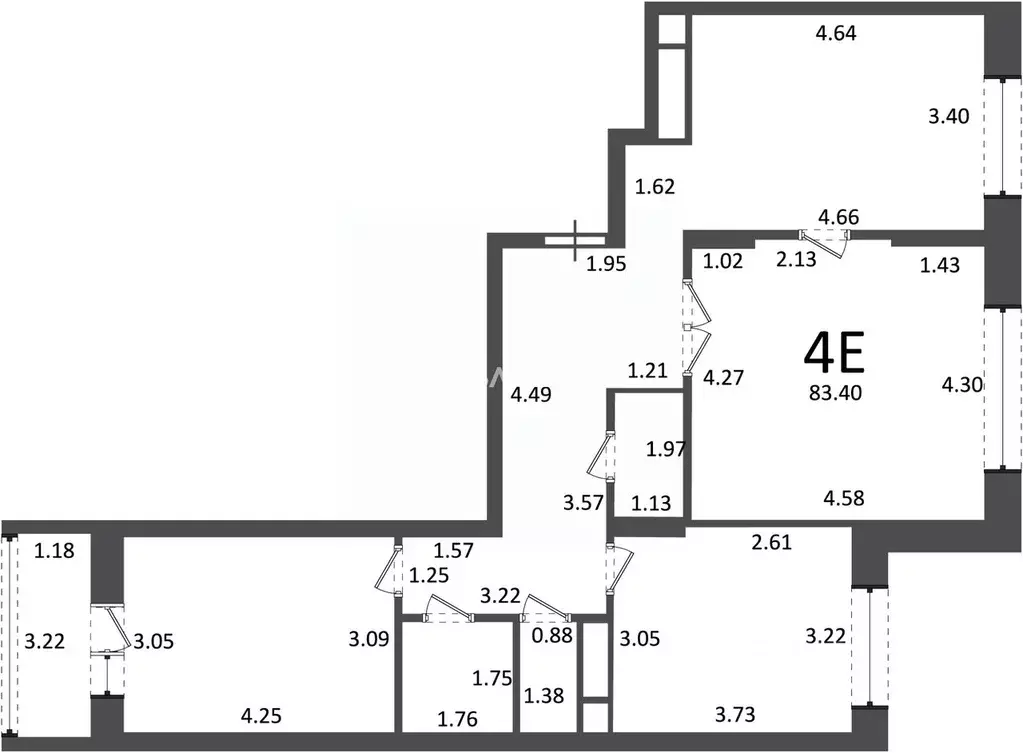 3-к кв. Москва 6-я Радиальная ул., 7/1к2 (83.4 м) - Фото 2